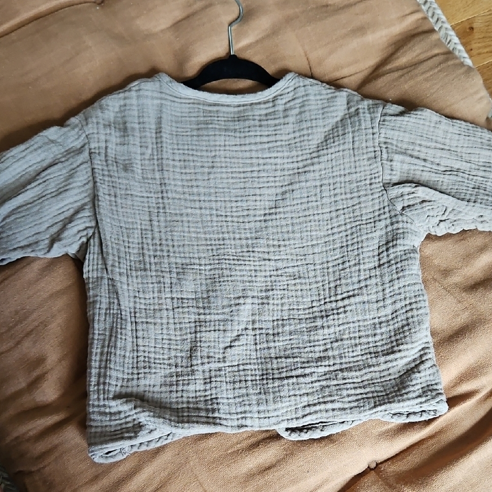 Zara Kids Tan Cotton Quilted Jacket - Picture 7 of 8